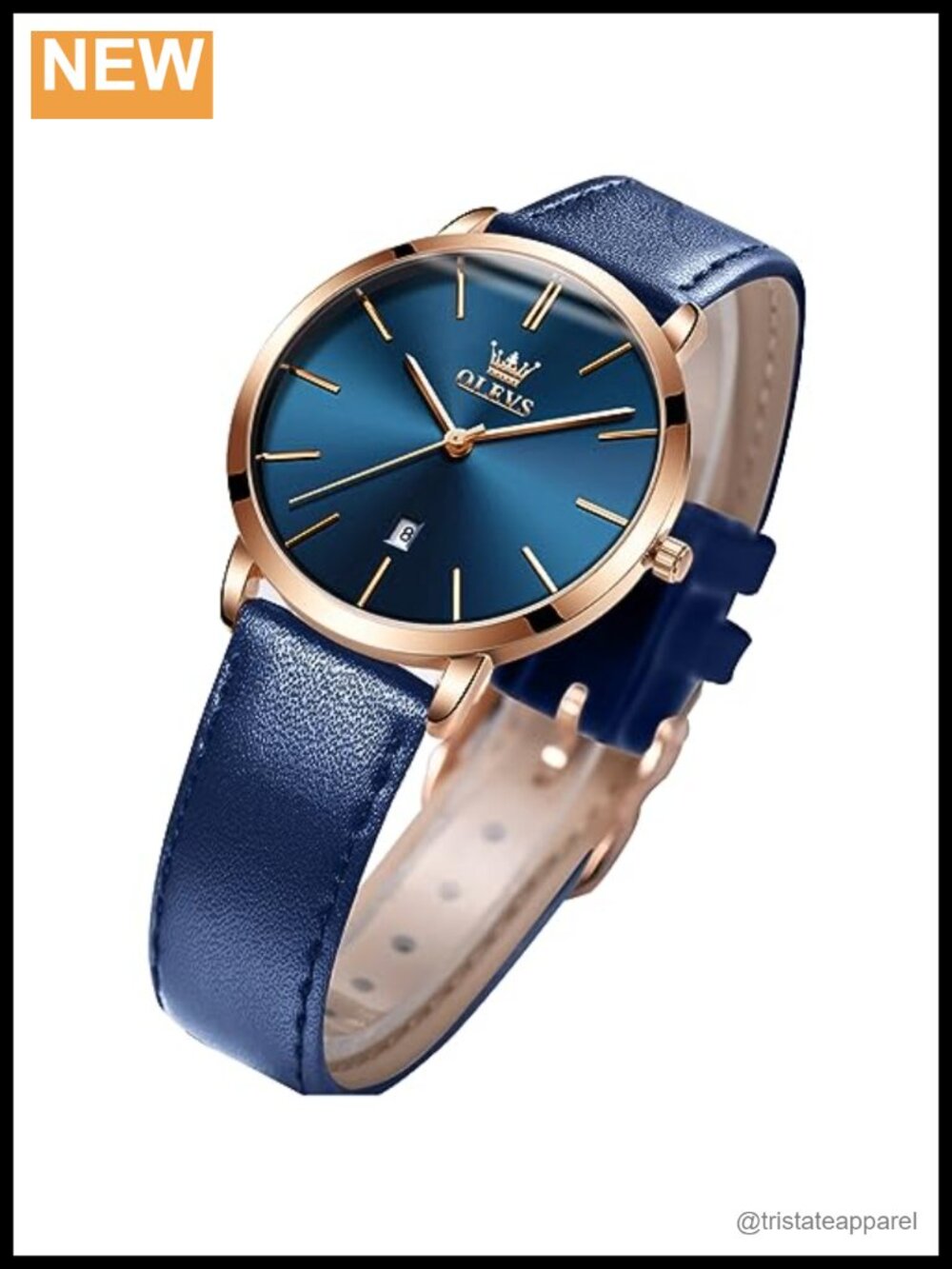 Womens Classic Dress Watch Stainless Steel Leather Band Slim Ultra Thin Large